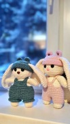 Królik maskotka na szydełku handmade