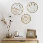 Dekoracje ścienne, obrazki, natura. Zestaw 3 szt boho / glamour / loft