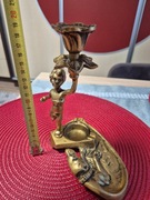 Piękny stary świecznik z brązu 