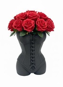 Doniczka Dekoracyjna Czarny Matowy Sexy Gorset Kobieta  