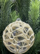 Bombka szydełkowa - rękodzieło-żółty