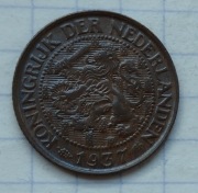 #1309 Holandia 1 cent 1937 UNC