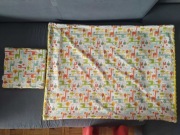 Pościel minky do łóżeczka żółta w żyrafy