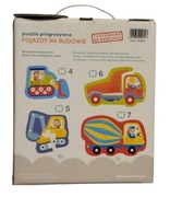 Puzzle duże dla dzieci "Maszyny Budowlane"