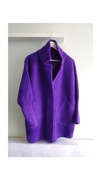 Fioletowy krotki płaszczyk alpaka r U