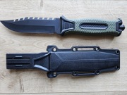 Noz taktyczny survivalowy 24cm ze zbijakiem do szyb