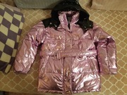 Kurtka puchowa Pikowana Lakierowana z Polyskiem