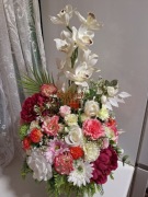 Dzień Babci, Dziadka , Walentynki,  stroik kwiatowy