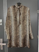 H&M sukienka modny wzór panterka cetki hit roz.34