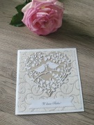 Ręcznie wykonana kartka na ślub 
