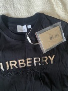 Burberry T-shirt męski czarny | nowa z metką | logo | M