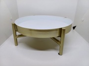 Metalowa taca, podstawka, ozdobna, okrągła, na nóżkach średnica  20 cm