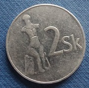 Moneta Słowacja 2 korony 1993