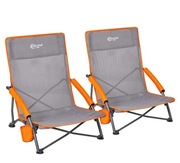 Portal zestaw 2 składanych krzeseł plażowych, kempingowych