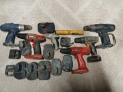 Zestaw wkrętarek i baterii 7szt.