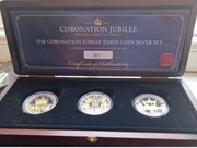 WIELKA BRYTANIA ZESTAW 3 SREBRNYCH MONET 5 FUNTOW