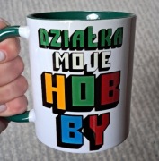 Kubek z napisem Działka moje hobby Prezent dla działkowicza Kolorowy nadruk