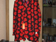 Garnitur - ,,The King of Hearts'' rozmiar 50 + krawat w serca