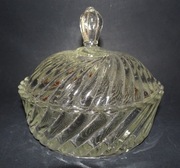 Ząbkowice, spirelli, cukiernica, szkło PRL, vintage, bomboniera spirelli