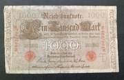 Stary banknot Niemcy 1000 Marek 1910 rok 