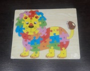 PUZZLE drewniane LEW - nauka liter