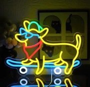 NEON pies na deskorolce 42x31cm lampka LED sciemniacz 