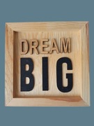 OBRAZEK DREWNIANY ozdoba ścienna 3D TABLICZKA Z NAPISEM BOHO DREWNO