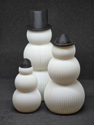 Bałwany (zestaw 3 sztuk) - nowoczesna dekoracja świąteczna