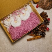 Zestaw 5 aniołków na choinkę - Boże Narodzenie - ręcznie robione