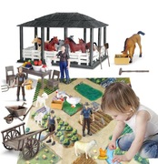 DIY Zestaw zabawek Gospodarstwo, Farma, figurki
