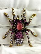 NOWA Broszka przypinka pająk z cyrkoniami elegancka