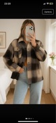 koszula kurtka w kratę jesienna brązowa beżowa