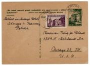 Cp 96 IIay oliw.z dodatkową frankaturą Fi 379Ab, obieg Struga - Chicago USA