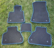 Komplet dywaników PRIMA EVA do BMW X5 G05 - 5 elementów, czarny + niebieski