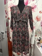 Primark sukienka modny wzór kwiaty floral plisowana hit roz.42