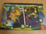 Cartoon Network, puzzle Ben 10, 2w1, 6+, JAK NOWE