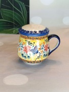 Solniczka kubek ceramika Bolesławiec Super unikat.