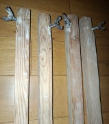 Oryginalne nogi do stołu kuchennego PRL drewno