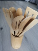 Bambusowy zestaw 6 przyborów do kuchni Smukee Home