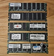 Pamięci RAM DDR 400 Elixir Samsung Apacer Nanya PC3200U