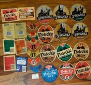 etykiety od piwa Gniewosz, Noteckie NIE klejone - zestaw 14 szt.