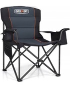 Overmont OM-Chair I Krzesło Kempingowe, Czarny/Szary