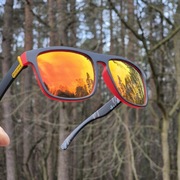 Okulary przeciwsłoneczne polaryzacyjne pomarańczowe lustrzanki +Etui Gratis