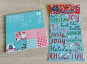 Bloczek papierów świątecznych / zimowych 15x15 + naklejki