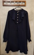Sukienka Reserved Vintage Retro granatowa r. S