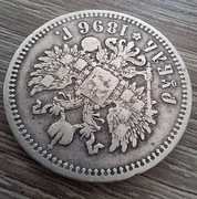 1 Rubel 1896 srebro car Mikołaj II mennica Paryż destrukt na rancie