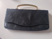 torebka kopertówka vintage retro lata 80 skóra naturalna UNIKAT!