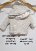 Kopertowy 56 sweter sweterek MOTHERCARE bluza kurtka miś ocieplony 