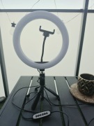 Lampa pierścieniowa LED VÖGEL 10” + statyw + uchwyt na telefon | RGB