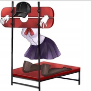 Meble bdsm dyby klęcznik krzesło erotyczne kajdanki niewolnik